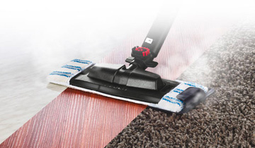Polti Vaporetto Pro 100_Eco Power: en uso en suelos de cerámica, madera y moqueta