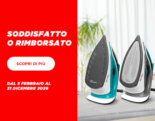 L'immagine mostra 2 ferri da stiro posizionati su un'asse da stiro