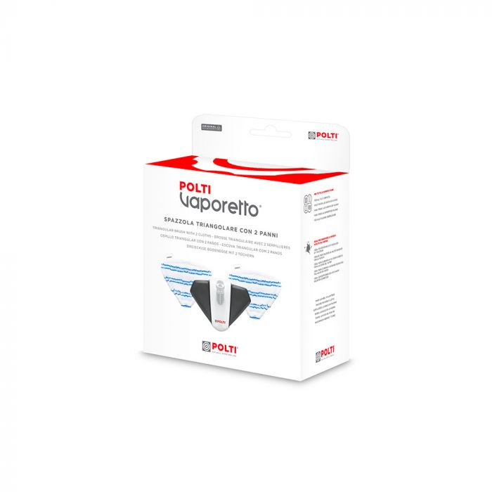 Cepillo Triangular Polti Vaporetto Con Paños De Microfibra - Para Limpiar Superficies Planas Con Vapor