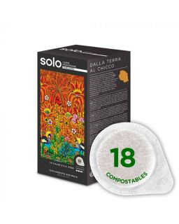 SOLO CAFFÉ MONORIGINE TANZANIA 18 CÁPSULAS E.S.E COMPOSTABLES