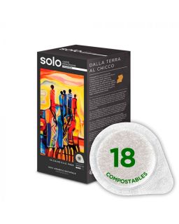 SOLO CAFFÉ MONORIGINE 18 CÁPSULAS E.S.E COMPOSTABLES