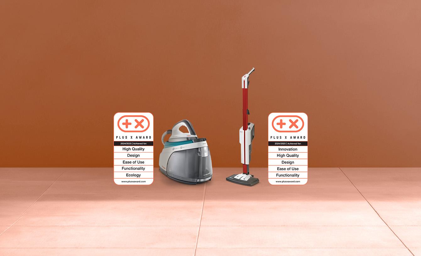 Polti wins the global Plus X Award with La Vaporella and Vaporetto Style