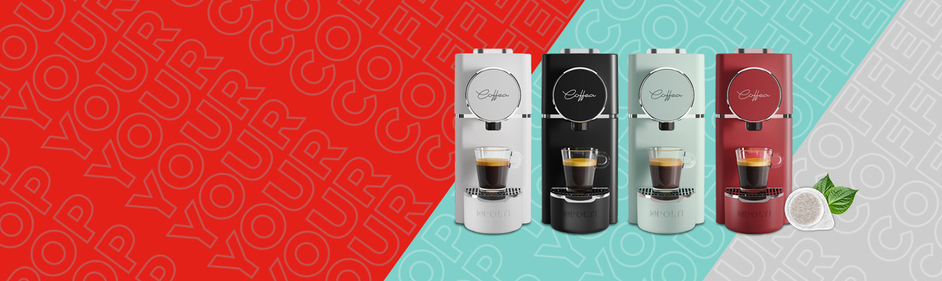 L'immagine mostra le macchine del caffè Polti Coffea
