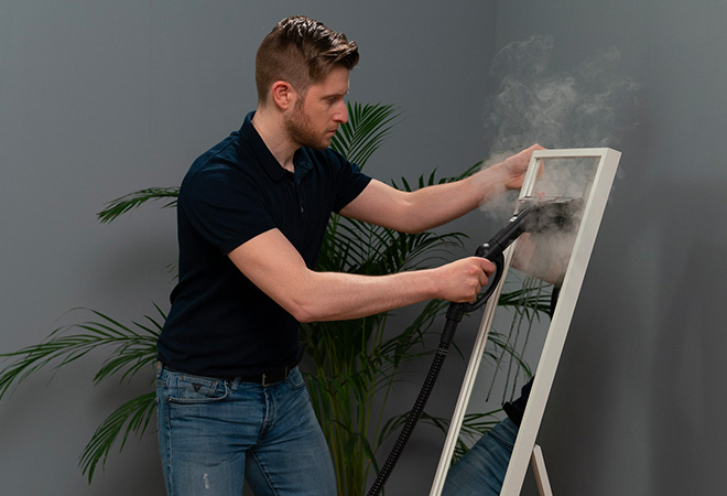 Polti pulizia vapore specchio