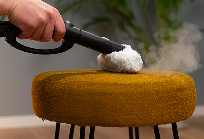 Polti: desinfecção a vapor de um escabelo